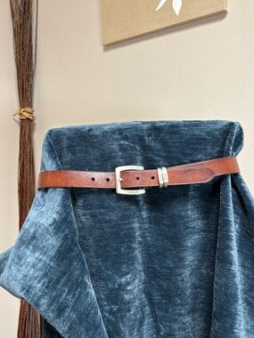 Classic Brown Leather Women's Belt